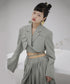 Curved Hem Cropped Jacket